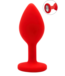 Plug rouge bijou cristal Small - DB-RY067CRED